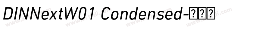 DINNextW01 Condensed字体转换